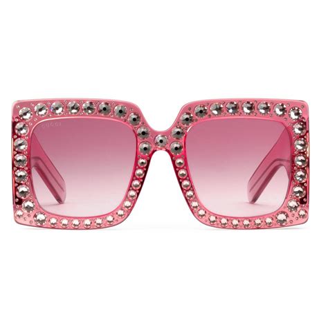 pink square gucci sunglasses|gucci square sunglasses women.